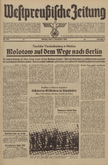 Westpreussische Zeitung, Nr. 266 Montag 11 November 1940, 9. Jahrgang