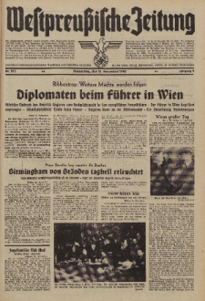 Westpreussische Zeitung, Nr. 275 Donnerstag 21 November 1940, 9. Jahrgang