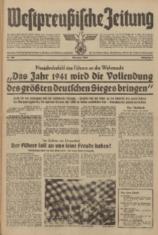 Westpreussische Zeitung, Nr. 307 Silvester 31 Dezember 1940, 9. Jahrgang