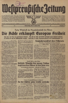 Westpreussische Zeitung, Nr. 1 Donnerstag 2 Januar 1941, 10. Jahrgang