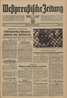 Westpreussische Zeitung, Nr. 22 Montag 27 Januar 1941, 10. Jahrgang