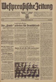 Westpreussische Zeitung, Nr. 34 Montag 10 Februar 1941, 10. Jahrgang
