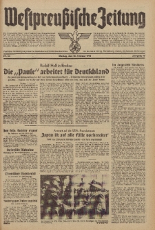 Westpreussische Zeitung, Nr. 34 Montag 10 Februar 1941, 10. Jahrgang