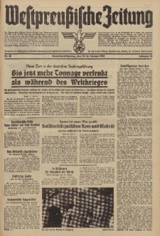 Westpreussische Zeitung, Nr. 39 Sonnabend/Sonntag 15/16 Februar 1941, 10. Jahrgang