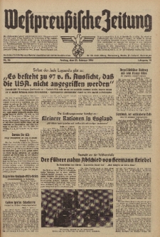 Westpreussische Zeitung, Nr. 44 Freitag 21 Februar 1941, 10. Jahrgang