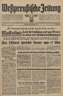 Westpreussische Zeitung, Nr. 46 Montag 24 Februar 1941, 10. Jahrgang