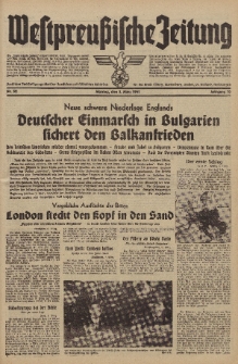 Westpreussische Zeitung, Nr. 52 Montag 3 März 1941, 10. Jahrgang