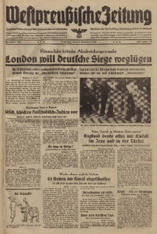 Westpreussische Zeitung, Nr. 184 Freitag 8 August 1941, 10. Jahrgang