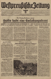 Westpreussische Zeitung, Nr. 196 Freitag 22 August 1941, 10. Jahrgang