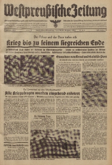 Westpreussische Zeitung, Nr. 203 Sonnabend/Sonntag 30/31 August 1941, 10. Jahrgang