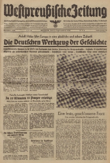 Westpreussische Zeitung, Nr. 206 Mittwoch 3 September 1941, 10. Jahrgang
