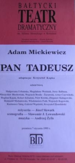 Pan Tadeusz - afisz