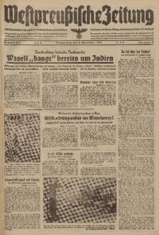Westpreussische Zeitung, Nr. 261 Donnerstag 6 November 1941, 10. Jahrgang
