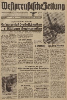 Westpreussische Zeitung, Nr. 263 Sonnabend/Sonntag 8/9 November 1941, 10. Jahrgang