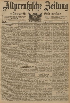 Altpreussische Zeitung, Nr. 9 Freitag 11 Januar 1895, 47. Jahrgang