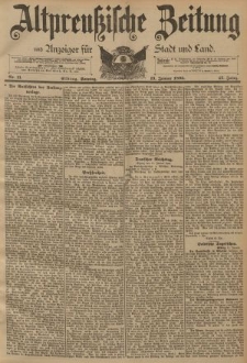 Altpreussische Zeitung, Nr. 11 Sonntag 13 Januar 1895, 47. Jahrgang
