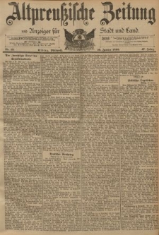 Altpreussische Zeitung, Nr. 13 Mittwoch 16 Januar 1895, 47. Jahrgang