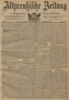 Altpreussische Zeitung, Nr. 16 Sonnabend 19 Januar 1895, 47. Jahrgang