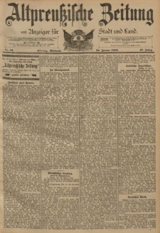 Altpreussische Zeitung, Nr. 19 Mittwoch 23 Januar 1895, 47. Jahrgang