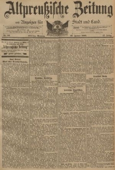 Altpreussische Zeitung, Nr. 23 Sonntag 27 Januar 1895, 47. Jahrgang