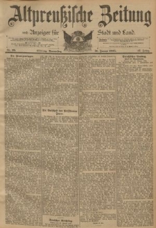 Altpreussische Zeitung, Nr. 26 Donnerstag 31 Januar 1895, 47. Jahrgang