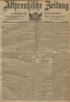 Altpreussische Zeitung, Nr. 29 Sonntag 3 Februar 1895, 47. Jahrgang