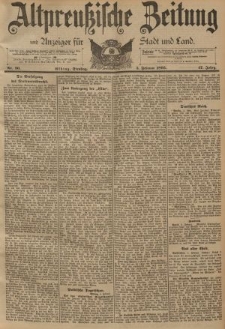 Altpreussische Zeitung, Nr. 30 Dienstag 5 Februar 1895, 47. Jahrgang