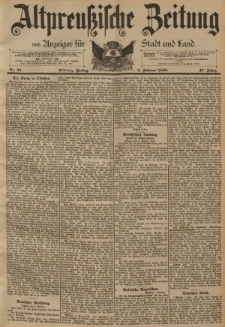 Altpreussische Zeitung, Nr. 33 Freitag 8 Februar 1895, 47. Jahrgang