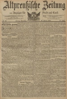 Altpreussische Zeitung, Nr. 50 Donnerstag 28 Februar 1895, 47. Jahrgang