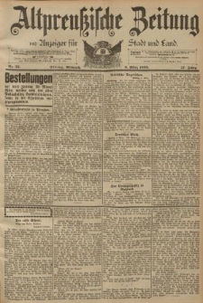 Altpreussische Zeitung, Nr. 55 Mittwoch 6 März 1895, 47. Jahrgang