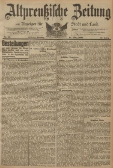 Altpreussische Zeitung, Nr. 59 Sonntag 10 März 1895, 47. Jahrgang