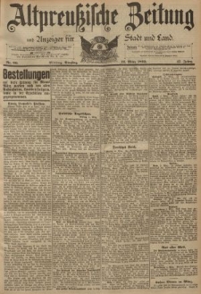 Altpreussische Zeitung, Nr. 60 Dienstag 12 März 1895, 47. Jahrgang