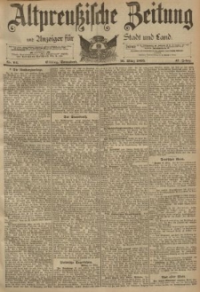 Altpreussische Zeitung, Nr. 64 Sonnabend 16 März 1895, 47. Jahrgang
