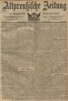 Altpreussische Zeitung, Nr. 65 Sonntag 17 März 1895, 47. Jahrgang