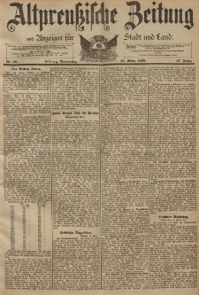 Altpreussische Zeitung, Nr. 68 Donnerstag 21 März 1895, 47. Jahrgang