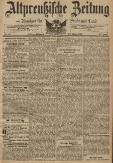 Altpreussische Zeitung, Nr. 73 Mittwoch 27 März 1895, 47. Jahrgang