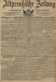 Altpreussische Zeitung, Nr. 77 Sonntag 31 März 1895, 47. Jahrgang