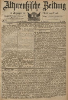 Altpreussische Zeitung, Nr. 101 Mittwoch 1 Mai 1895, 47. Jahrgang