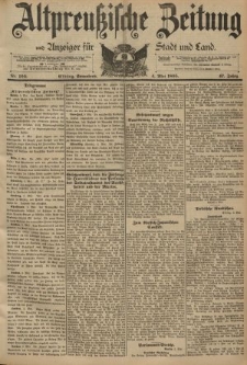 Altpreussische Zeitung, Nr. 104 Sonnabend 4 Mai 1895, 47. Jahrgang