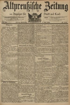 Altpreussische Zeitung, Nr. 108 Donnerstag 9 Mai 1895, 47. Jahrgang