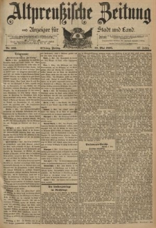 Altpreussische Zeitung, Nr. 109 Freitag 10 Mai 1895, 47. Jahrgang