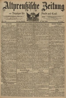 Altpreussische Zeitung, Nr. 111 Sonntag 12 Mai 1895, 47. Jahrgang