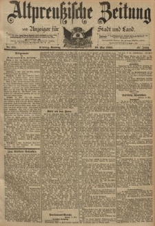Altpreussische Zeitung, Nr. 117 Sonntag 19 Mai 1895, 47. Jahrgang