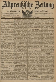 Altpreussische Zeitung, Nr. 130 Donnerstag 6 Juni 1895, 47. Jahrgang