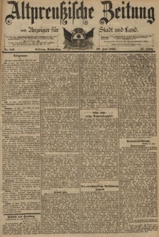 Altpreussische Zeitung, Nr. 142 Donnerstag 20 Juni 1895, 47. Jahrgang