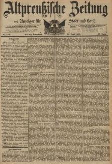 Altpreussische Zeitung, Nr. 144 Sonnabend 22 Juni 1895, 47. Jahrgang