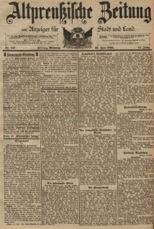 Altpreussische Zeitung, Nr. 147 Mittwoch 26 Juni 1895, 47. Jahrgang