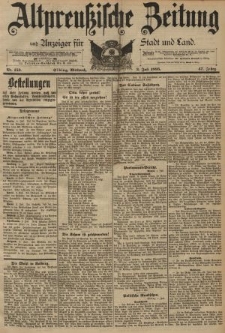 Altpreussische Zeitung, Nr. 153 Mittwoch 3 Juli 1895, 47. Jahrgang