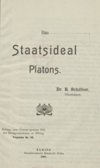 Das Staatsideal Platons
