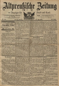 Altpreussische Zeitung, Nr. 175 Sonntag 28 Juli 1895, 47. Jahrgang